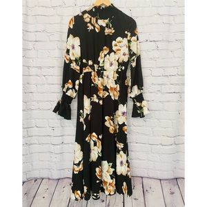 Floral High Neck Dress
